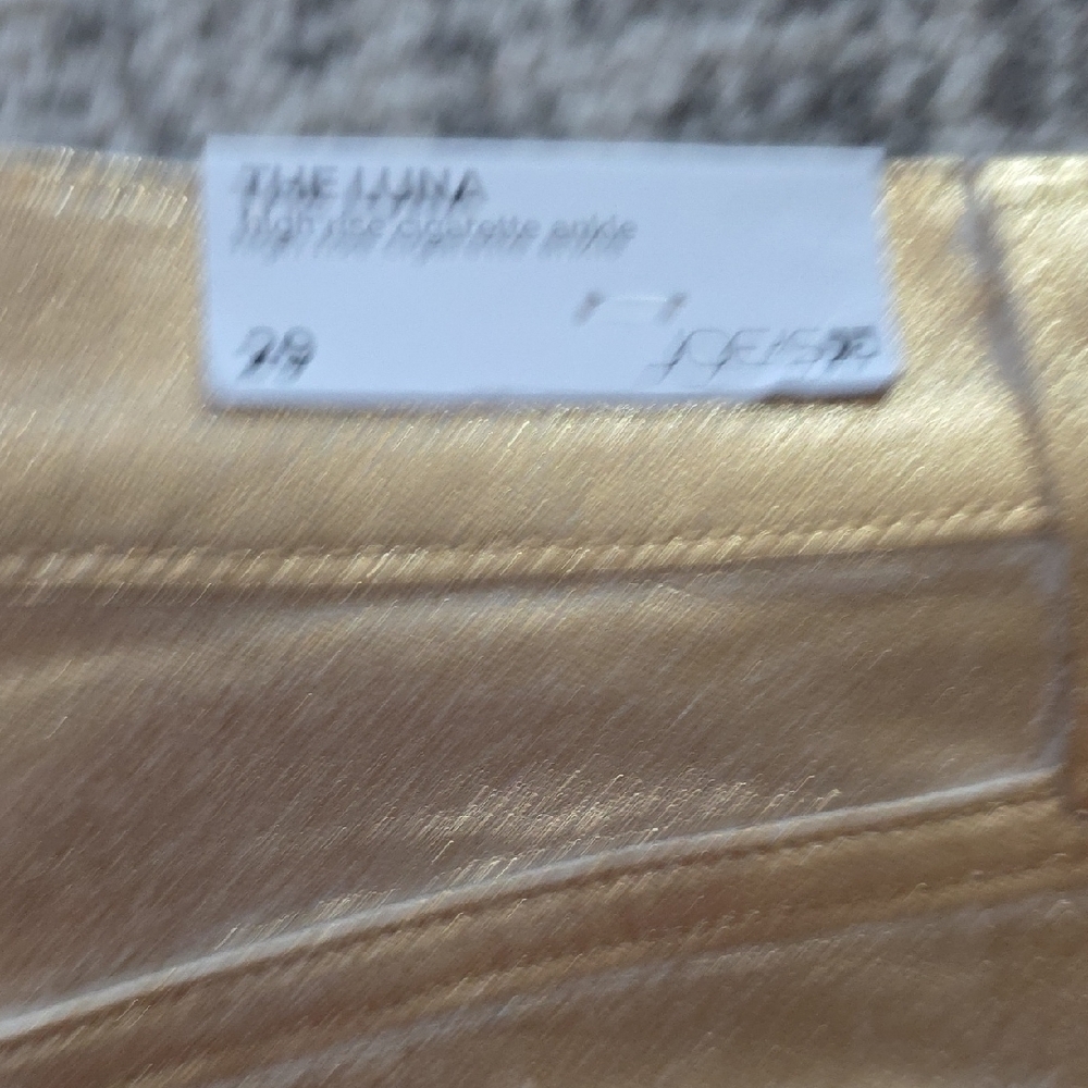 Joe's Jeans Metallic Gold Skinny Jeans - Picture 3 of 5